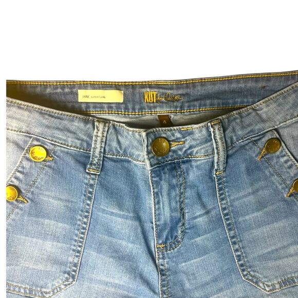 Women's kut from kloth Jane Super Flare Light Blue Jeans size 4 - Picture 6 of 14